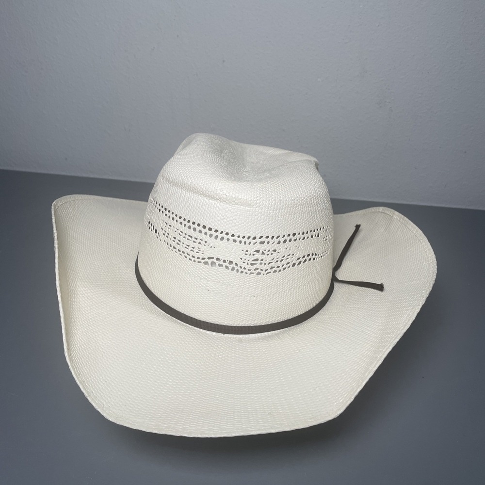 Men's Cavender's Bangora Cowboy Straw Hat Size 7‎ 5/8
